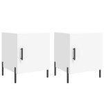 Vidaxl tables de chevet 2 pcs blanc 40x40x50 cm bois d?ing�nierie