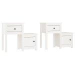Vidaxl tables de chevet 2 pcs blanc 79, 5x38x65, 5 cm bois de pin massif