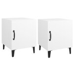 Vidaxl tables de chevet 2 pcs blanc bois d'ingnierie