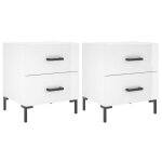 Vidaxl tables de chevet 2 pcs blanc brillant 40x35x47, 5 cm
