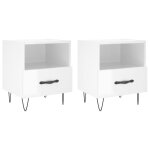 Vidaxl tables de chevet 2 pcs blanc brillant 40x35x47, 5 cm