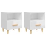 Vidaxl tables de chevet 2 pcs blanc brillant 40x35x47 cm