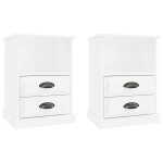 Vidaxl tables de chevet 2 pcs blanc brillant 43x36x60 cm