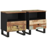 Vidaxl tables de chevet 2 pcs bois de rcupration et d'ingnierie