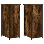 Vidaxl tables de chevet 2 pcs chêne fumé 32x42x80 cm bois d'ingénierie Vidaxl tables de chevet 2 pcs chêne fumé 32x42x80 cm bois d'ingénierie