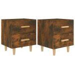 Vidaxl tables de chevet 2 pcs ch�ne fum� 40x35x47, 5 cm