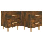 Vidaxl tables de chevet 2 pcs chne fum 40x35x47, 5 cm