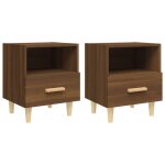 Vidaxl tables de chevet 2 pcs chêne marron 40x35x47 cm Vidaxl tables de chevet 2 pcs chêne marron 40x35x47 cm