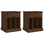 Vidaxl tables de chevet 2 pcs ch�ne marron 43x36x50 cm