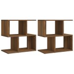 Vidaxl tables de chevet 2 pcs chne marron 50x30x51, 5 cm
