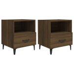 Vidaxl tables de chevet 2 pcs chêne marron bois d'ingénierie Vidaxl tables de chevet 2 pcs chêne marron bois d'ingénierie
