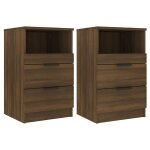 Vidaxl tables de chevet 2 pcs chêne marron bois d'ingénierie Vidaxl tables de chevet 2 pcs chêne marron bois d'ingénierie