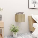 Vidaxl tables de chevet 2pcs chne sonoma 30, 5x30x30cm bois ingnierie