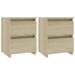 Vidaxl tables de chevet 2 pcs ch�ne sonoma 30x30x40 cm bois ing�nierie