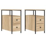 Vidaxl tables de chevet 2 pcs ch�ne sonoma 30x60x60 cm bois ing�nierie