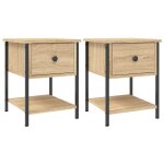 Vidaxl tables de chevet 2 pcs chne sonoma 34x35, 5x45 cm