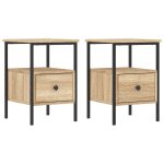 Vidaxl tables de chevet 2 pcs ch�ne sonoma 34x36x50 cm bois ing�nierie