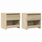 Vidaxl tables de chevet 2 pcs ch�ne sonoma 40x30x39 cm agglom�r�