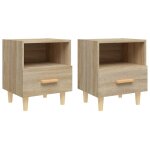 Vidaxl tables de chevet 2 pcs ch�ne sonoma 40x35x47 cm