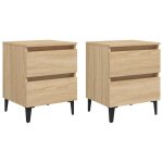 Vidaxl tables de chevet 2 pcs chêne sonoma 40x35x50 cm bois ingénierie Vidaxl tables de chevet 2 pcs chêne sonoma 40x35x50 cm bois ingénierie