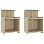 Vidaxl tables de chevet 2 pcs ch�ne sonoma 40x35x60 cm agglom�r�