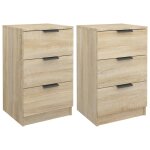 Vidaxl tables de chevet 2 pcs ch�ne sonoma 40x36x65 cm