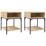 Vidaxl tables de chevet 2 pcs ch�ne sonoma 40x41x50 cm bois ing�nierie