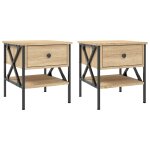 Vidaxl tables de chevet 2 pcs ch�ne sonoma 40x42x45 cm bois ing�nierie