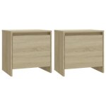 Vidaxl tables de chevet 2 pcs ch�ne sonoma bois d'ing�nierie