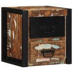 Vidaxl tables de chevet 2 pcs multicolore 40x35x40cm bois rcupration