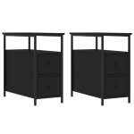 Vidaxl tables de chevet 2 pcs noir 30x60x60 cm bois d?ing�nierie