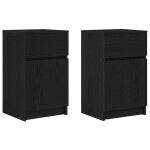Vidaxl tables de chevet 2 pcs noir 39x35x65 cm bois d?ing�nierie