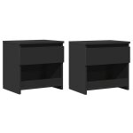 Vidaxl tables de chevet 2 pcs noir 40x30x39 cm aggloméré Vidaxl tables de chevet 2 pcs noir 40x30x39 cm aggloméré
