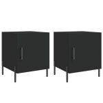 Vidaxl tables de chevet 2 pcs noir 40x40x50 cm bois d?ing�nierie