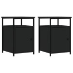 Vidaxl tables de chevet 2 pcs noir 40x42x60 cm bois d'ing�nierie