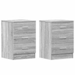 Vidaxl tables de chevet 2 pcs sonoma gris 38x35x56cm bois d'ingnierie