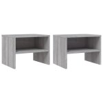 Vidaxl tables de chevet 2 pcs sonoma gris 40x30x30cm bois d'ing�nierie