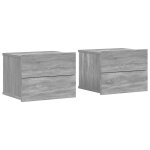 Vidaxl tables de chevet 2 pcs sonoma gris 40x30x30cm bois d'ing�nierie