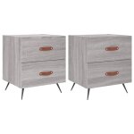 Vidaxl tables de chevet 2 pcs sonoma gris 40x35x47, 5 cm