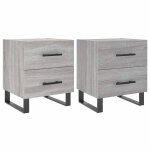 Vidaxl tables de chevet 2 pcs sonoma gris 40x35x47, 5 cm