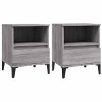 Vidaxl tables de chevet 2 pcs sonoma gris 40x35x50 cm