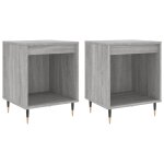 Vidaxl tables de chevet 2 pcs sonoma gris 40x35x50 cm bois ing�nierie