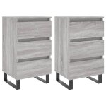 Vidaxl tables de chevet 2 pcs sonoma gris 40x35x69 cm bois ing�nierie