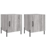 Vidaxl tables de chevet 2 pcs sonoma gris 40x40x50cm bois d'ing�nierie