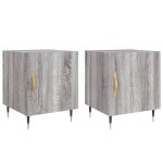 Vidaxl tables de chevet 2 pcs sonoma gris 40x40x50cm bois d'ing�nierie