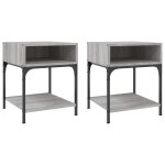 Vidaxl tables de chevet 2 pcs sonoma gris 40x41x50 cm bois ing�nierie