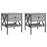 Vidaxl tables de chevet 2 pcs sonoma gris 40x42x45 cm bois ingénierie Vidaxl tables de chevet 2 pcs sonoma gris 40x42x45 cm bois ingénierie