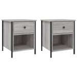 Vidaxl tables de chevet 2 pcs sonoma gris 40x42x50cm bois d'ing�nierie
