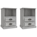 Vidaxl tables de chevet 2 pcs sonoma gris 43x36x60 cm Vidaxl tables de chevet 2 pcs sonoma gris 43x36x60 cm
