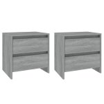 Vidaxl tables de chevet 2 pcs sonoma gris 45x34, 5x44, 5 cm